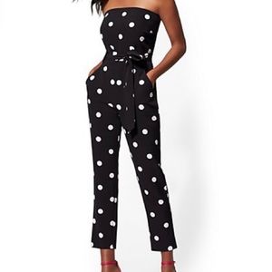 New York & Company Polka dot romper - Size: L